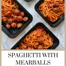 Spaghetti with Meatballs| High Protein | Meal Prep