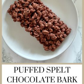 Puffed Spelt Chocolate Bark