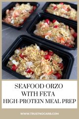 Seafood Orzo with Feta | High-Protein Meal Prep