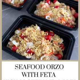 Seafood Orzo with Feta | High-Protein Meal Prep