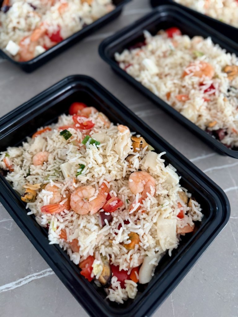 Seafood Rice with Feta