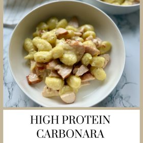 High Protein Carbonara Gnocchi